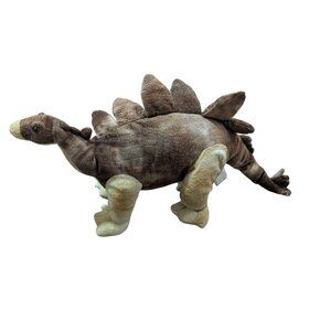 Rinco Stegosaurus Dinosaur Brown Plush 24" Stuffed Animal 2010 Preowned Toy Cudd
